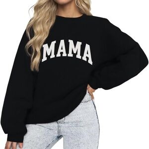 Oversized Crewneck Sweatshirt for Women Letter Printed Stylish Pullover